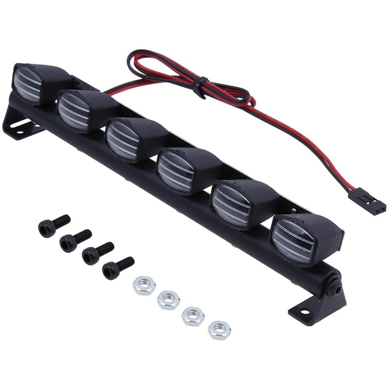 

RC Car Light Bar Kit 6 LEDs Body Shell Roof Lights for 1/10 RC Crawler Car Truck Accessories