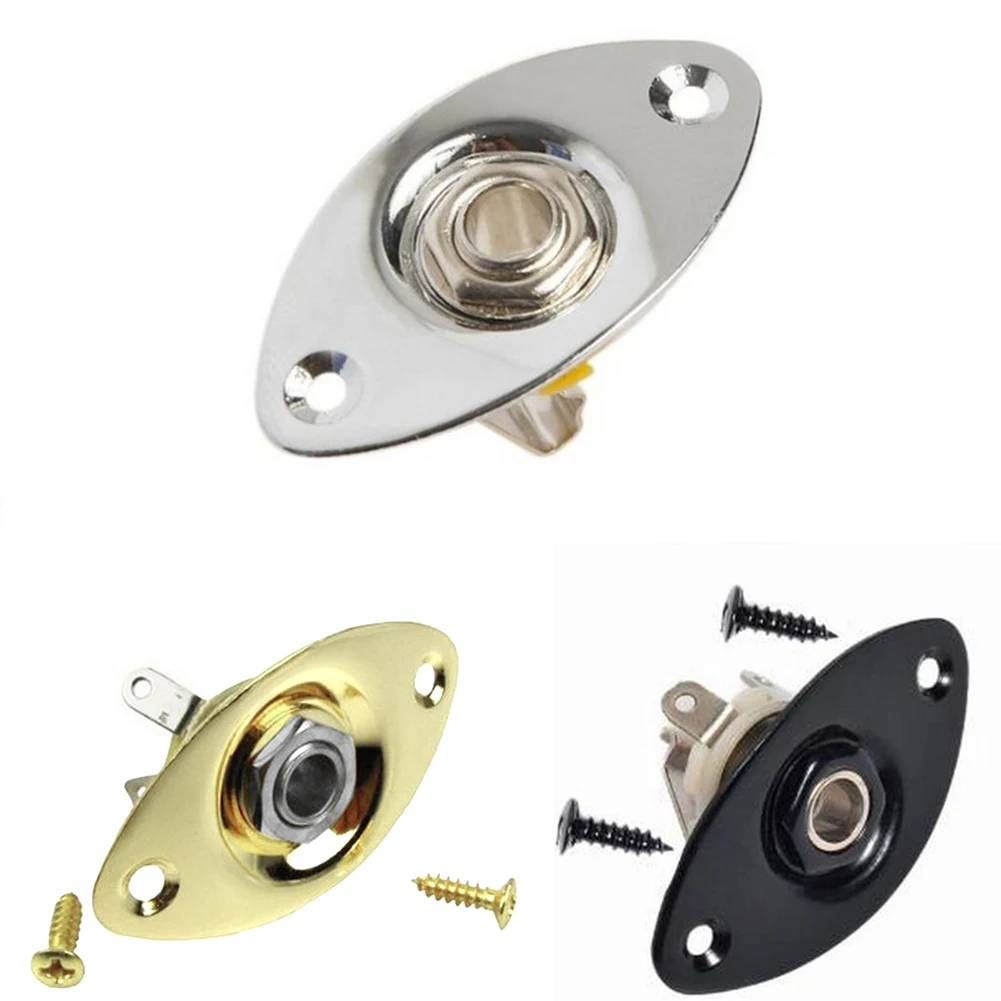

Electric Guitar Bass Jack Socket Output Input Jack Cover Plate With 2 Mounting Screws Guitar Accessories