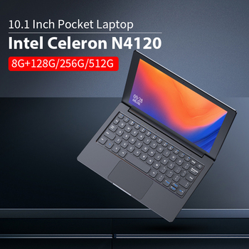 10.1'' Metal Small Laptop Intel N4120 Notebook Computer 8G RAM + 128G/256G/512G/1TB SSD Wi-Fi HD Screen Quad Core Ultra Thin PC