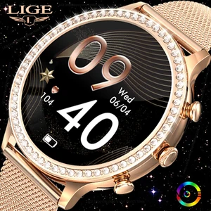 Imported LIGE New Fashion Smart Watch Ladies Bluetooth Call Blood Pressure DIY Custom Dial Sport Bracelet Wat