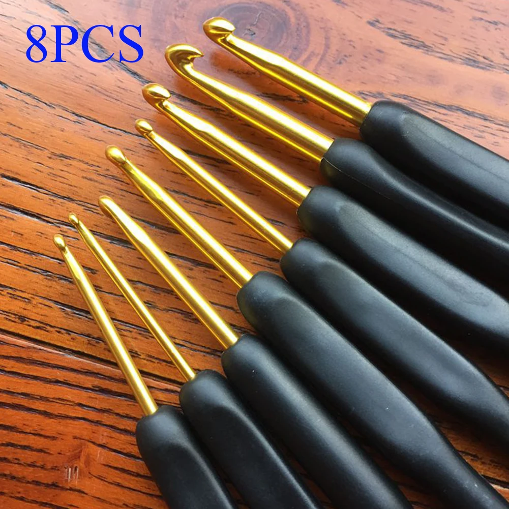 8 шт. набор крючков ручной работы для вязания мягкая ручка стежки швейный