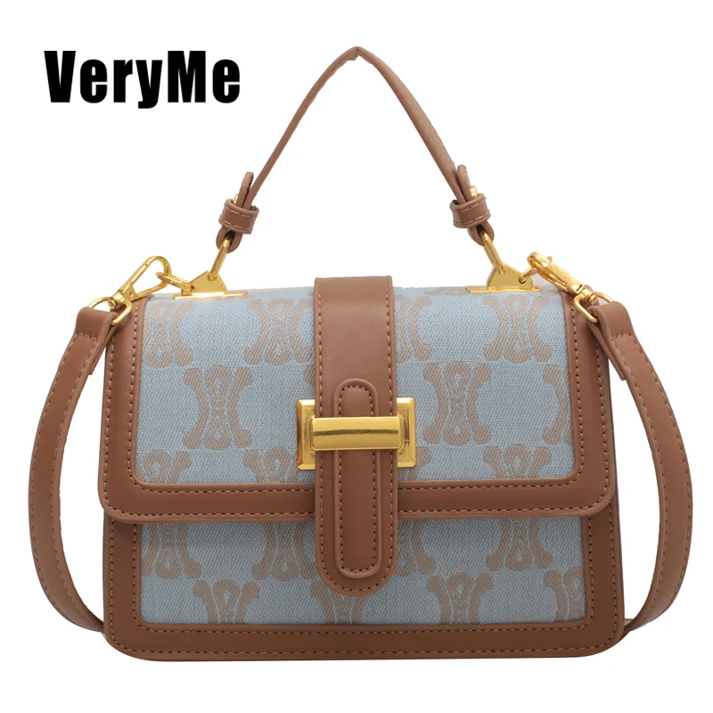 VeryMe Fashion Brand Small Square Women Bag 2022 New All-Match Female Shoulder Messenger Pack Luxury Designer Purse And Handbags