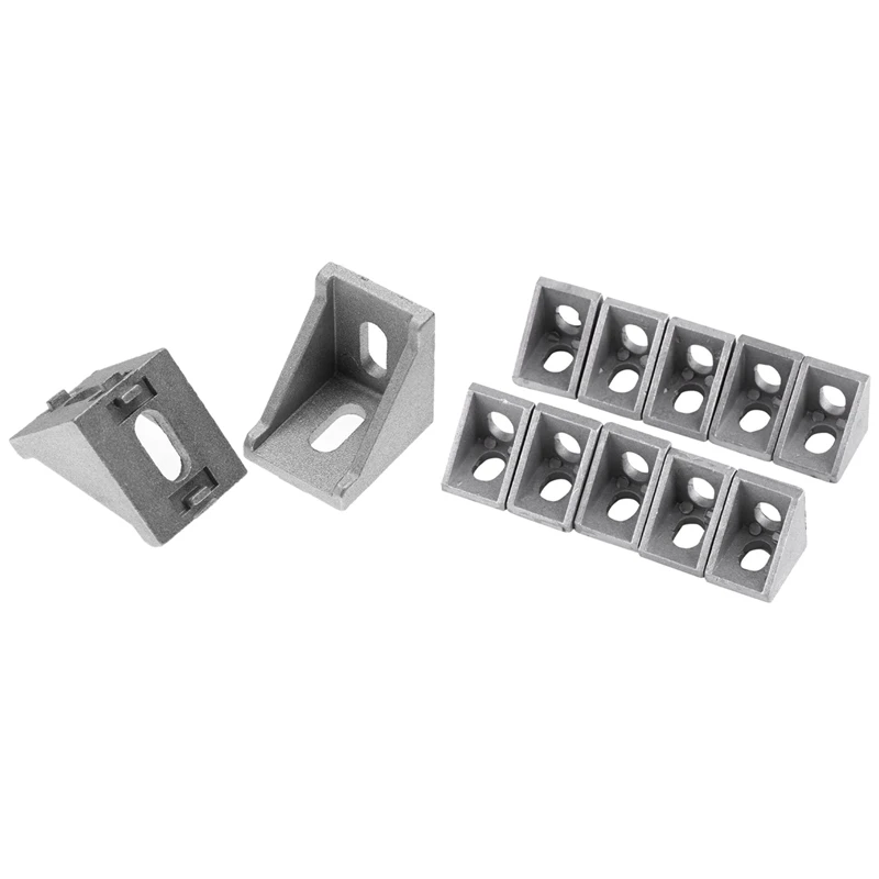 

BMBY-10 Pcs 2020 Corner Bracket, Fastener Home Hardware & 20Pcs 4040 Corner Brackets Corner Fitting Angle Profile