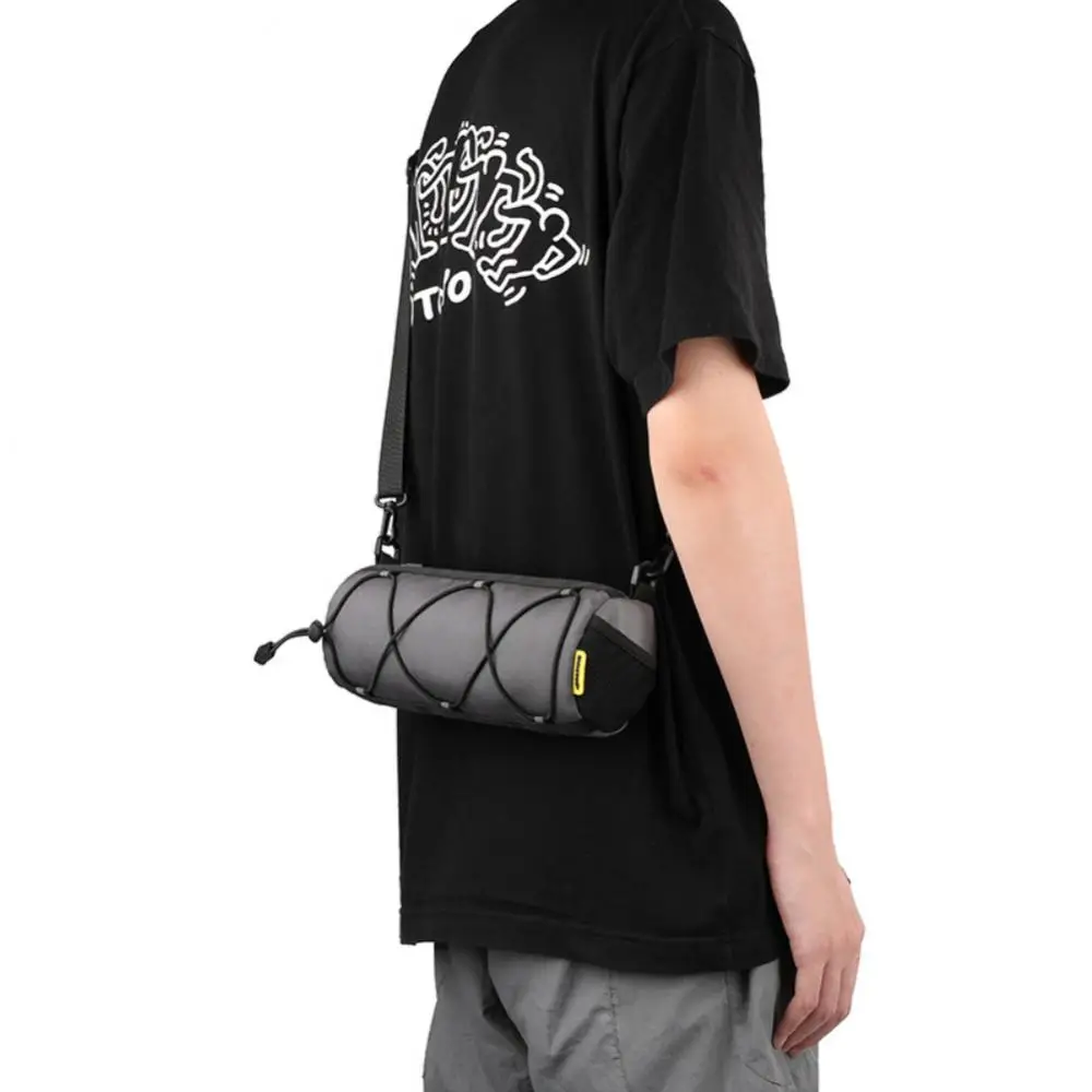 

Large-capacity Detachable Shoulder Strap Cylinder Handlebar Bag Horizontal Zipper Cylinder Head Bag Bicycle Bag Riding Equipment