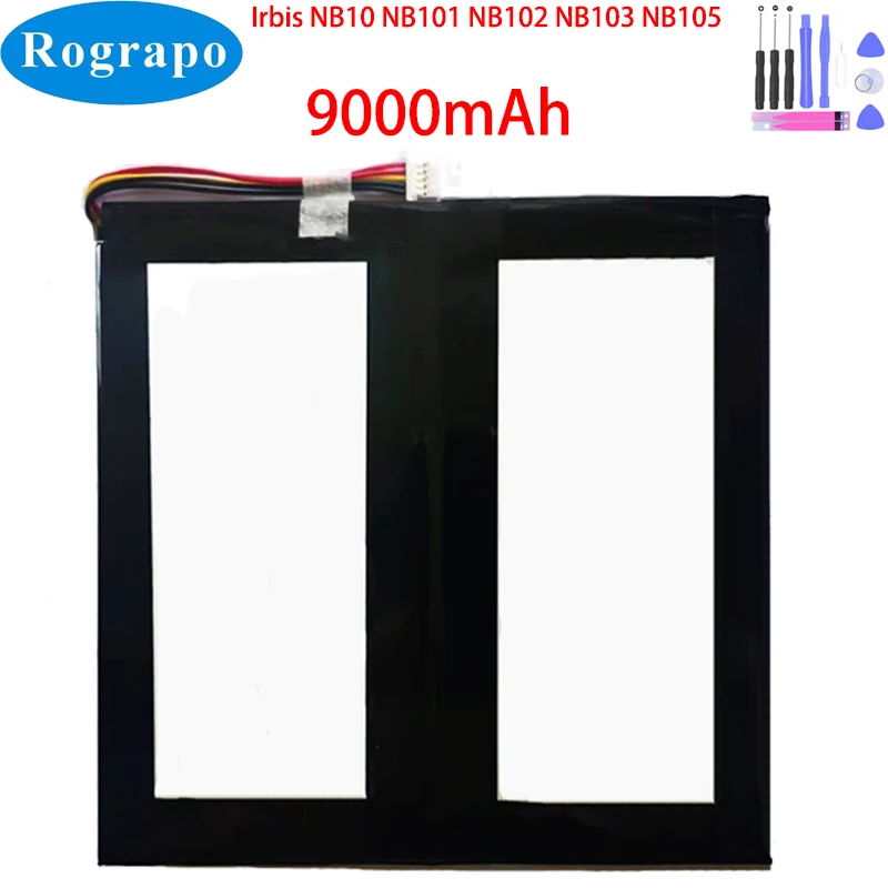 Новый аккумулятор для планшетного ПК 3,8 в 9000 мАч для Irbis NB10 NB101 NB102 NB103 NB105 5 проводов разъем + инструмент Новый аккумулятор для планшетного ПК 3,8 в 9000 мАч для Irbis NB10 NB101 NB102 NB103 NB105 5 проводов разъем + инструмент