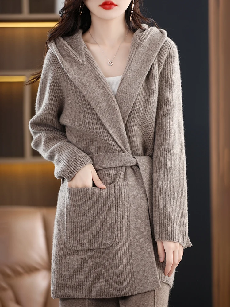 Женский Повседневный Кардиган Devin осенне-зимний кашемировый свитер вязаная