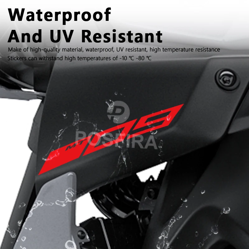 Фото POSFIRA мотоциклетные наклейки, водонепроницаемые наклейки для Yamaha MT09 MT 09, аксессуары MT-09 2017 2018 2019 2020, наклейки на мотоцикл №4