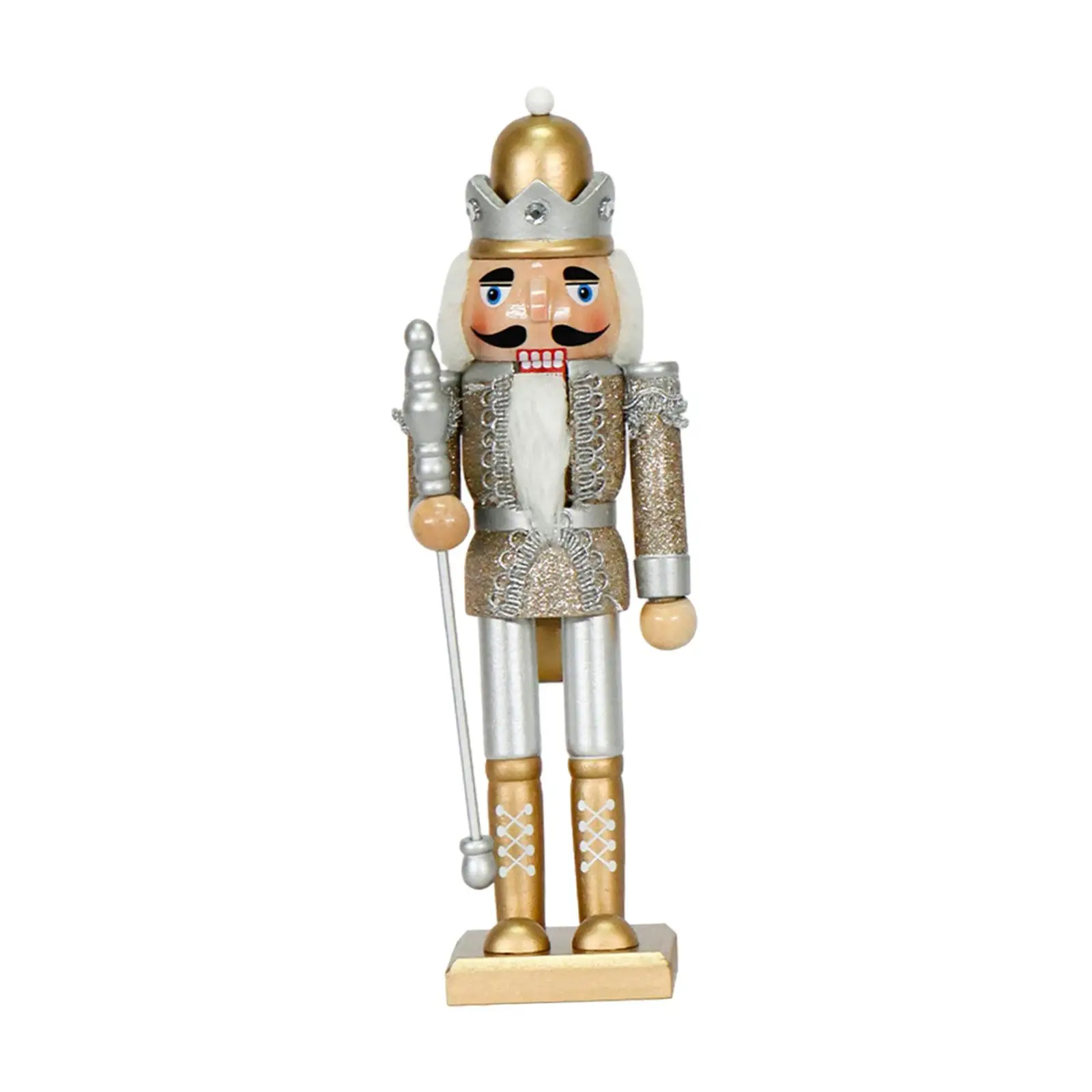

Christmas Decoration Collectible Free Standing 12" Christmas Nutcracker Soldier for Festive Bedroom Home Birthday Scene Layout