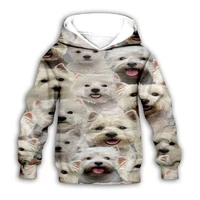 you will have a bunch of west highland white terriers grey kids clothes animal 3d printed hoodies boy for girl sweatshirt