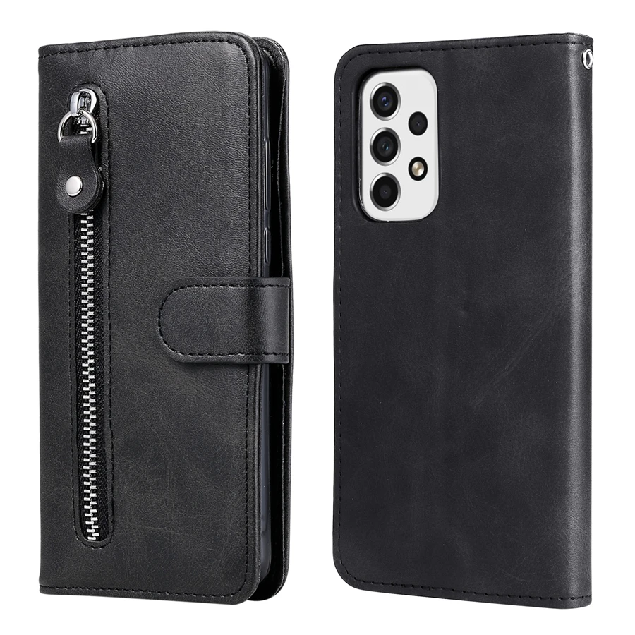 Wallet Zipper Leather Case For Samsung Galaxy A03 A04s A13 A14 A24 A32 A34 A51 A52 A53 A54 A71 S23 Ultra S22 S21 Plus S20 FE