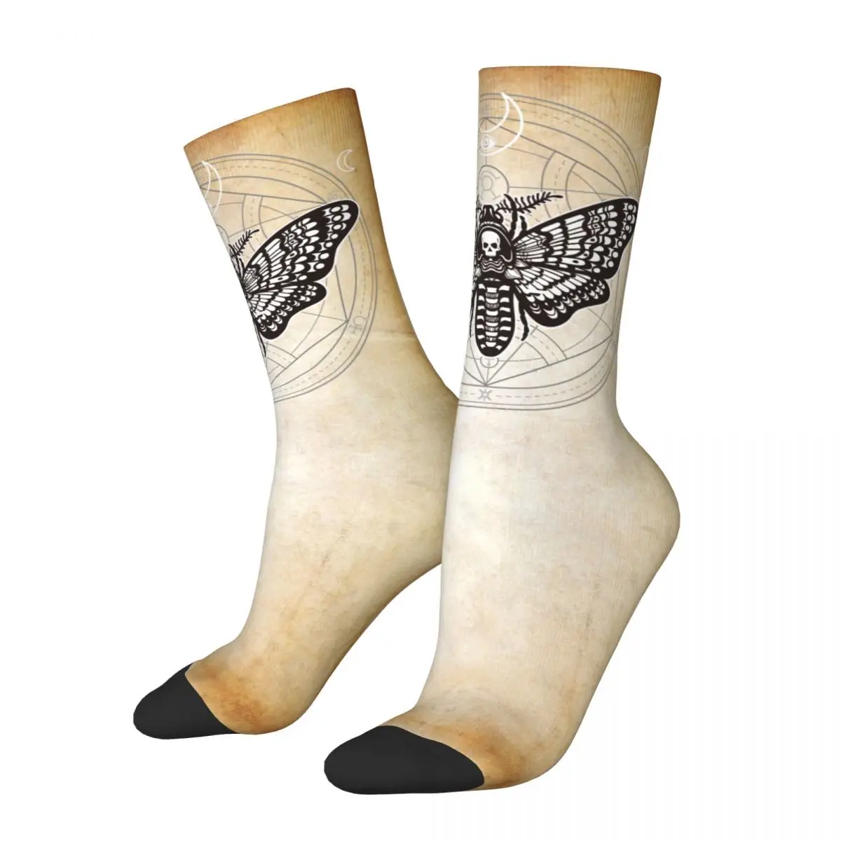 

Классные молевые мёртвые головы мистический эзотерический священный череп Луна спортивные носки мягкие носки средней длины Нескользящие