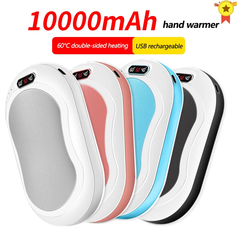 

8-12h 10000mAh Electric Hand Warmer USB Rechargeable LED Heater 5s Quick Heating Pocket Mobile Power Bank Warming Tool 손난로 2022