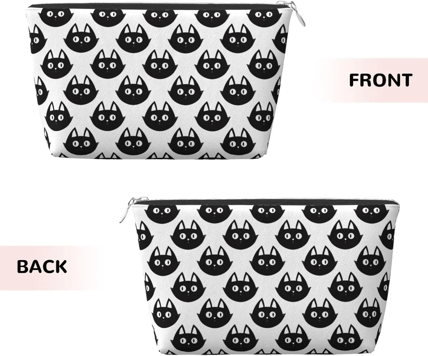 Женская косметичка Black Cats дорожный размер туалетные принадлежности кожаная