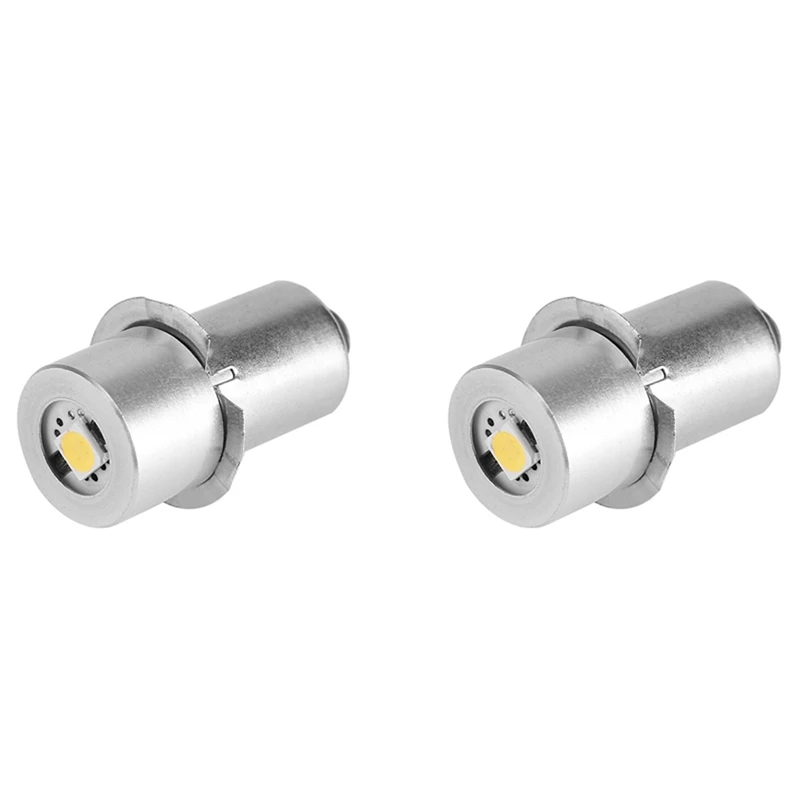 

2X 1W P13.5S LED Flashlight Bulb, 100-110LM 2700-7000K Replacement Bulb Torch Lamp Emergency Work Light(4.5V)