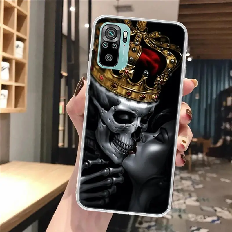 Grim Reaper Skull Skeleton Soft Phone Case For Xiaomi Redmi Note 10 10S 11 11S 11T 9 9S 8T 8 11E Pro Plus 7 6 5 9T 5G Pattern Co images - 6