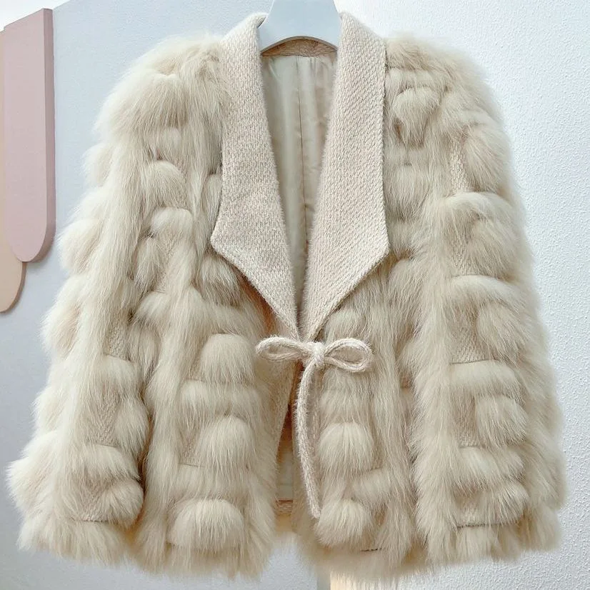 Short fur coat women's young car slim sweater Mao Mao coat