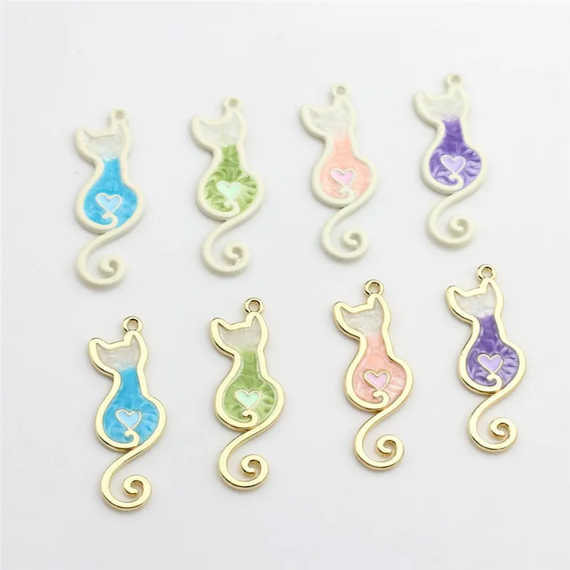 

Оптовая продажа, 50 шт./лот, сплав, капли, животные из мультфильма, кошки, форма, металлический плавающий медальон, подвески, «сделай сам», ювел...