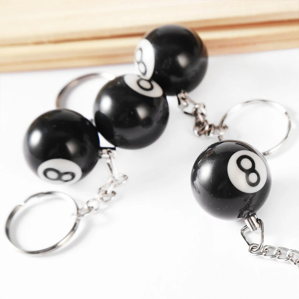 

16 Pcs Number 8 Billiard Key Chain Car Pendant Toys