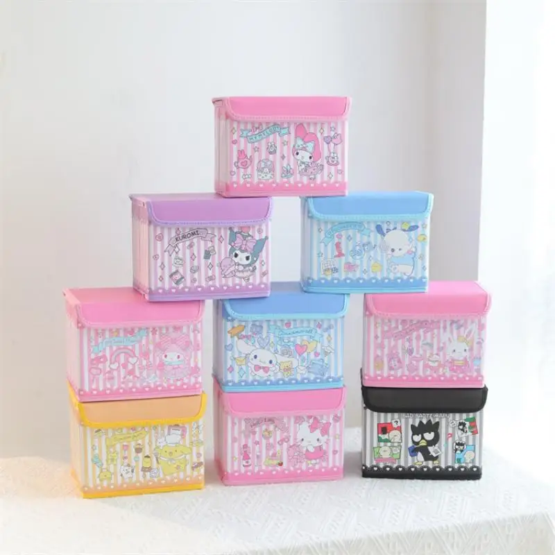 

Sanrio Kawaii My Melody Anime Cinnamoroll Ktcat Cute Cartoon Kuromi Girly Heart Personality Storage Box Toy for Girls