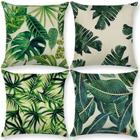 hawaii tropical leaf pillowcase summer green flower pillow case interior for home decor bedroom decoration luxury cover 45x45 cm
