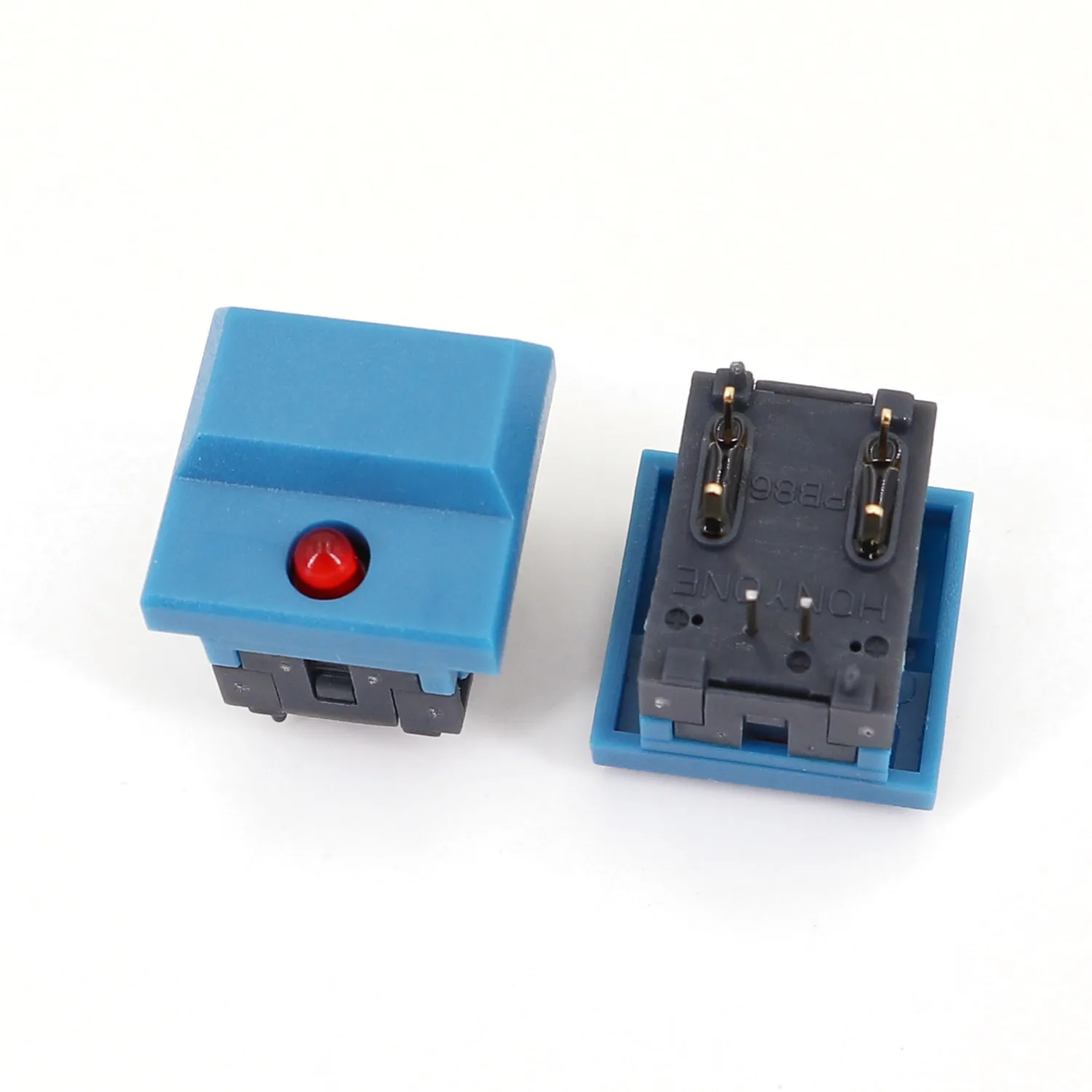 

10 шт. PB86-B1 большой цоколь красный светодиод 6-контактный мгновенный SPDT квадратный кнопочный переключатель для оборудования управления сценой