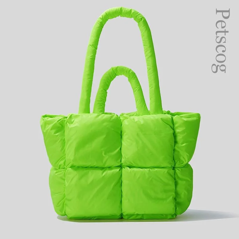 

Модные осенне-зимние мягкие женские сумки на плечо, дизайнерские стеганые сумки, роскошные трендовые нейлоновые вместительные вместительная сумка-клатч