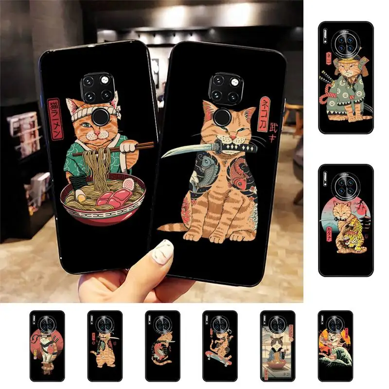 

Neko Ramen Japan Cat Anime Phone Case For Huawei Nova 3I 3E mate 20lite 20Pro 10lite Luxury funda case