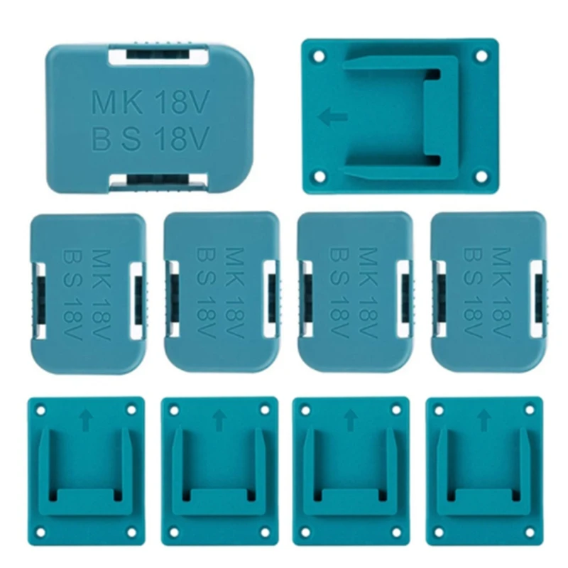 

10Pcs Battery Storage Rack Battery Holder Case & Tool Holder Dock Mount For Makita 18V Fixing Devices