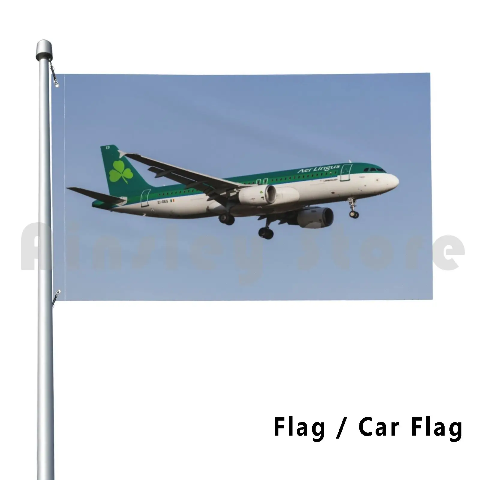 

Aer Lingus, аэробус A320, наружный декор, флаг автомобиля, флаг Aer Lingus, аэробус Lingus