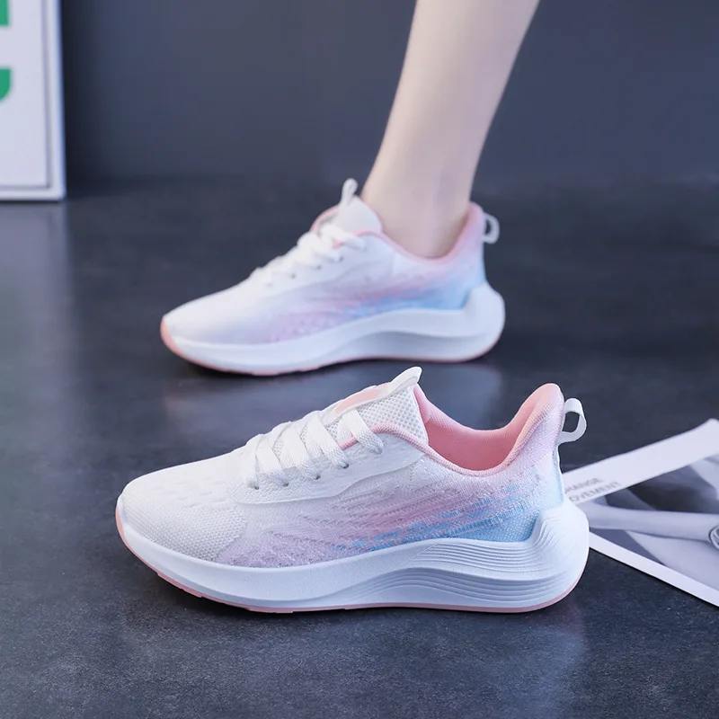 Women Casual Shoes Breathable Walking Mesh Lace Up Flat Shoes Sneakers Women Tenis Feminino Women's Vulcanize Shoes