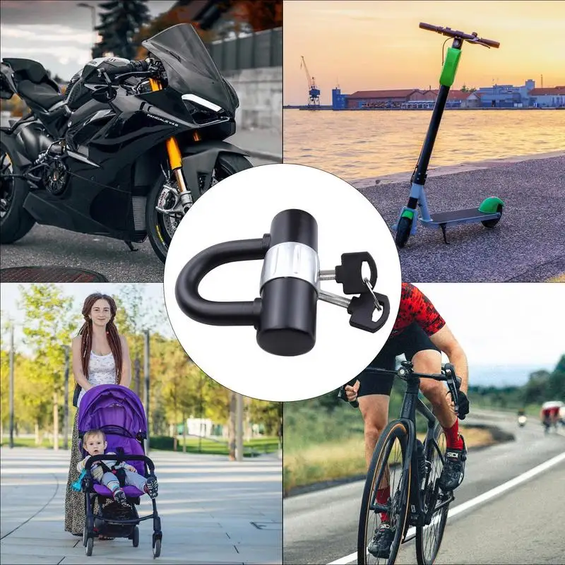 U-образный замок с ключом Противоугонный компактный противоугонный велосипед