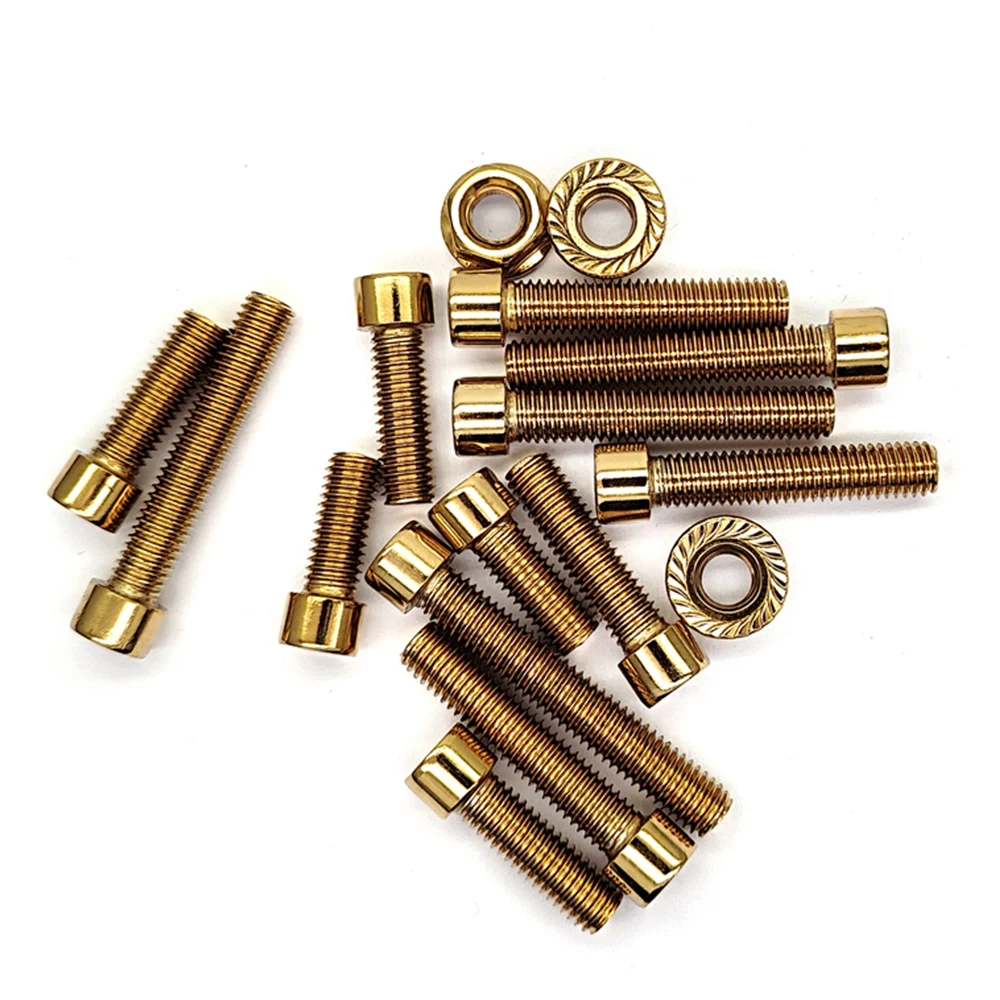 

Винты шестигранные из нержавеющей стали 304 M5 M6 M8 M10 с золотым и титановым покрытием