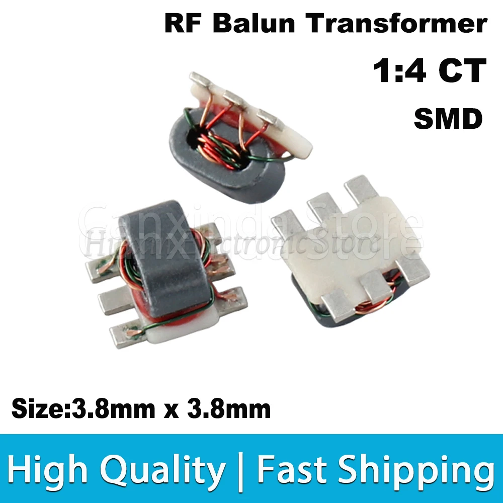

TC4-1T SMD RF Signal Balun Transformer 50Ω 0.5-300MHz 1:4CT Flux Coupled 1:4 Balanced to Unbalanced Balance Transmission Line