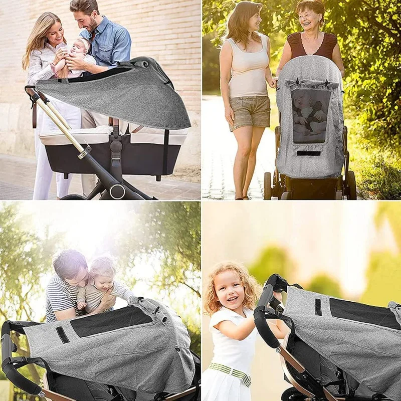 

Universal Baby Stroller Accessories Sun Shade UV Protection Sunshade Carriage Canopy Cover for Prams Infants Car Seat Sun Visor