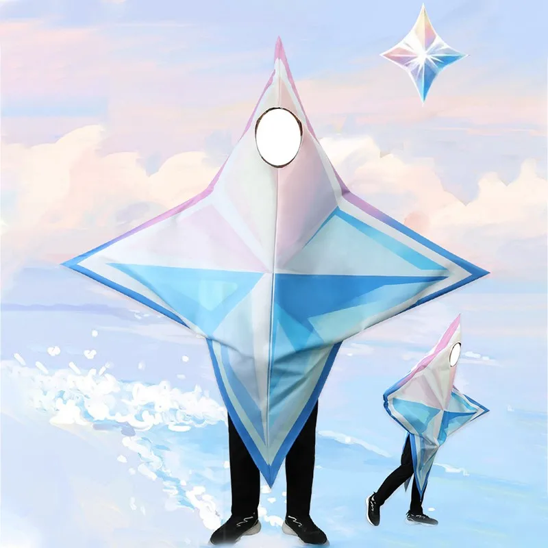 

Anime Game Genshin Impact Primogem Cosplay Costumes Geometric Shape COS Props Halloween Party Mascot Clothes Women Men Kids Gift