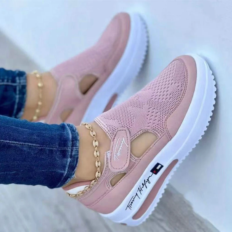 Women's Shoes 2022 Women's Tennis Canvas Shoes Women's Casual Shoes Women's Sneakers Hollow Thick Sole Sneakers Red Shoes