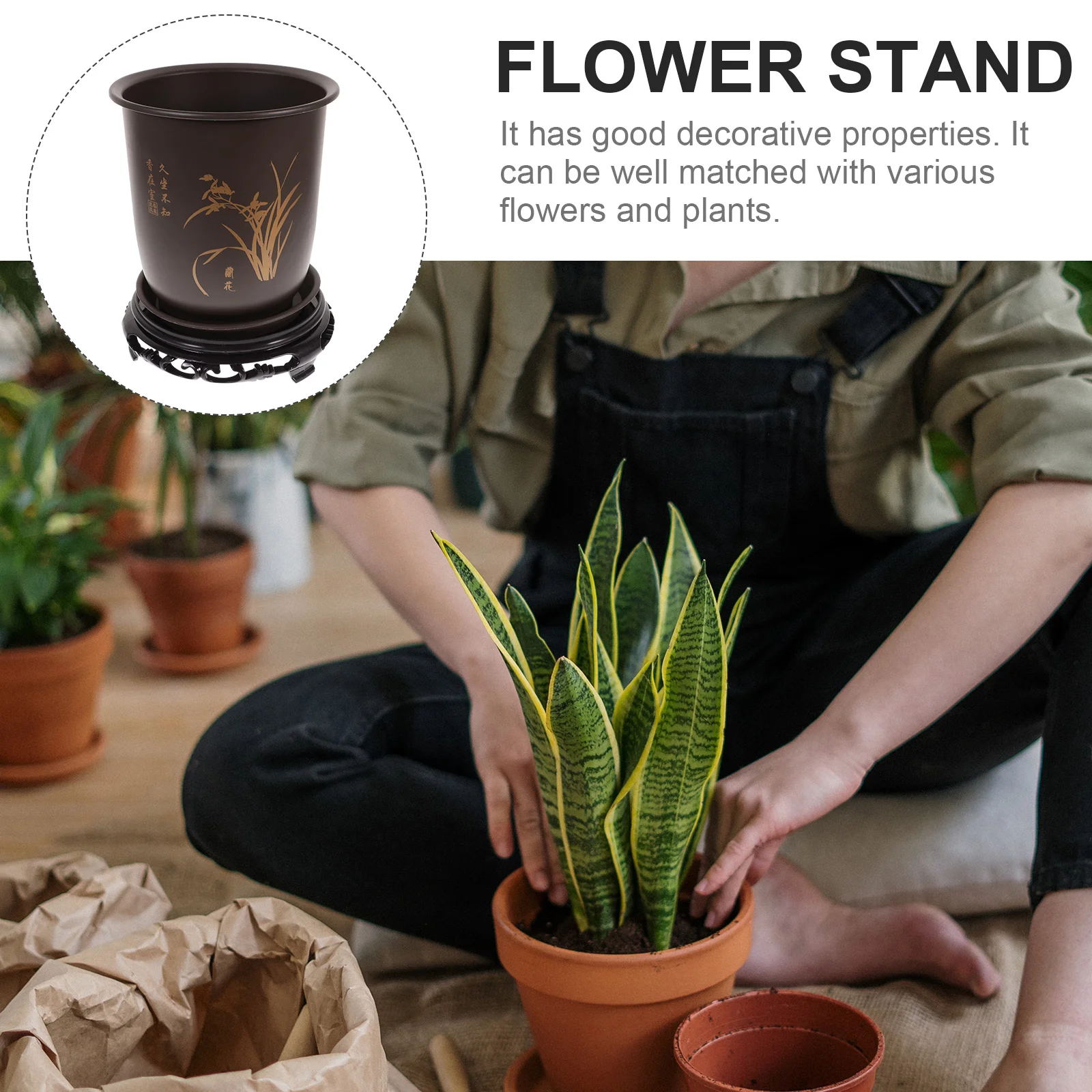 

Flowerpot Plastic Planting Orchid Pots Indoor Flowerpots Houseplants Live Nursery Household Bonsai Holder Extra Large Gardening