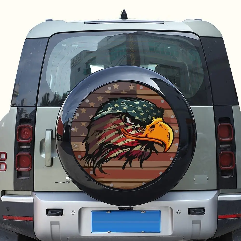 

CHEYA ABS Plastic Car Trunk Spare Tire Cover for Land Rover Defender 2020 2021 2022 2023 (Barrel - Eagle)