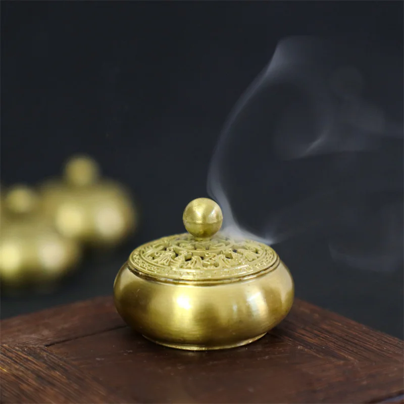 

Retro Incense Burner Twelve Zodiac Signs Burner Brass Incense Holder With Cover Sandalwood Cense Buddhism Home Decor