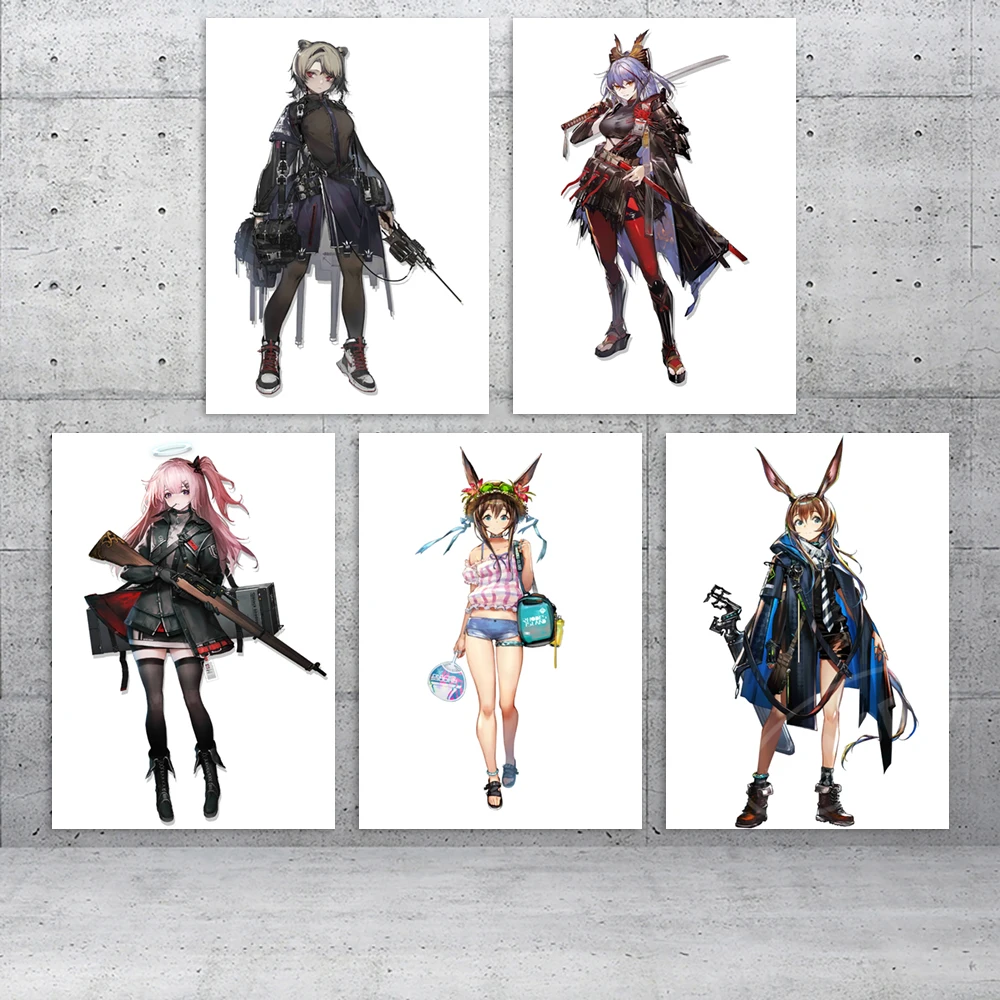 

Canvas Arknights Printed Wall Art Blemishine Poster Anime Painting Degenbrecher Home Decor Beanstalk Modular Picture Living Room