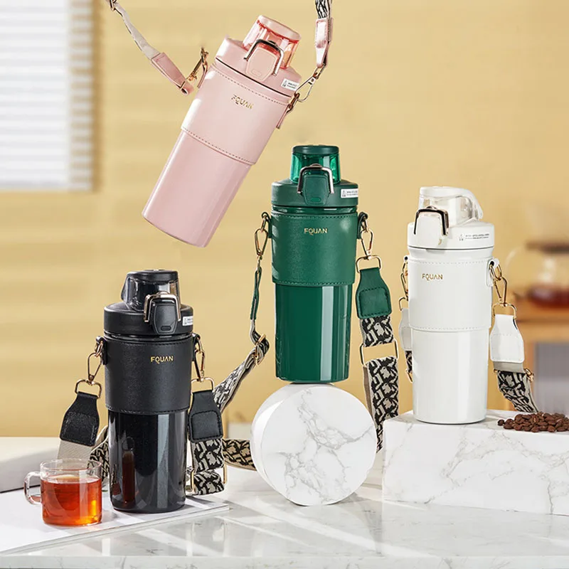 Bottle Thermal Car Cup With Straw Garrafa Termica