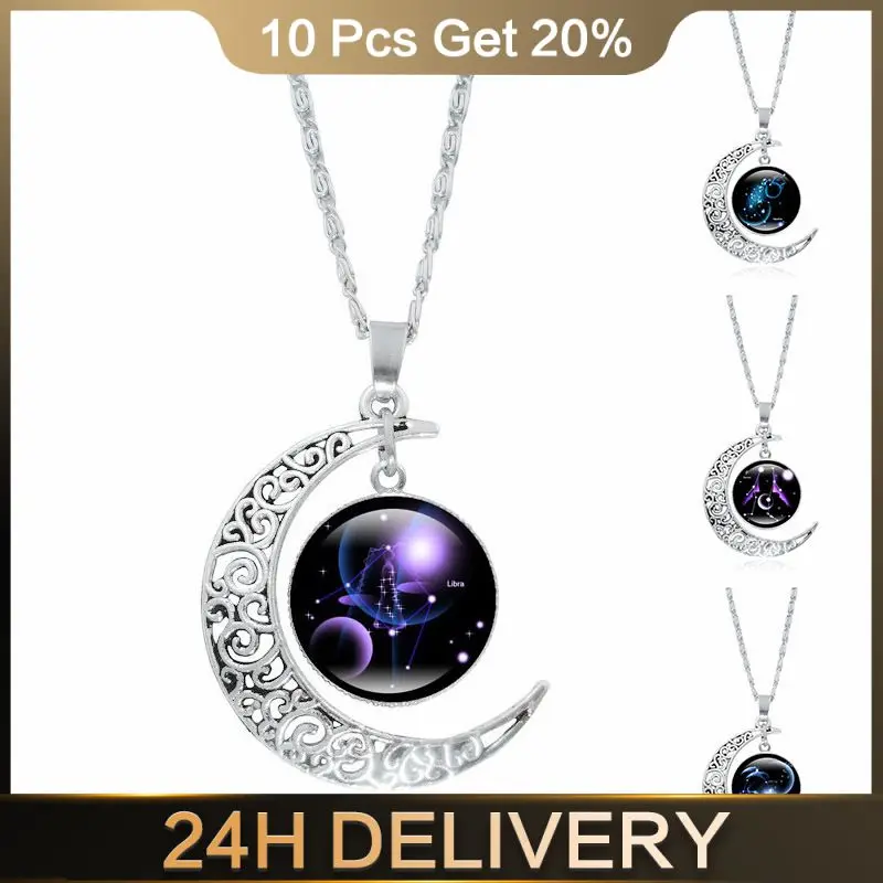 

12 Constellation Moon Necklace For Mom Gifts Present Jewelry Birthday Gift High Quality Pendants Necklaces Fashion Jewelry