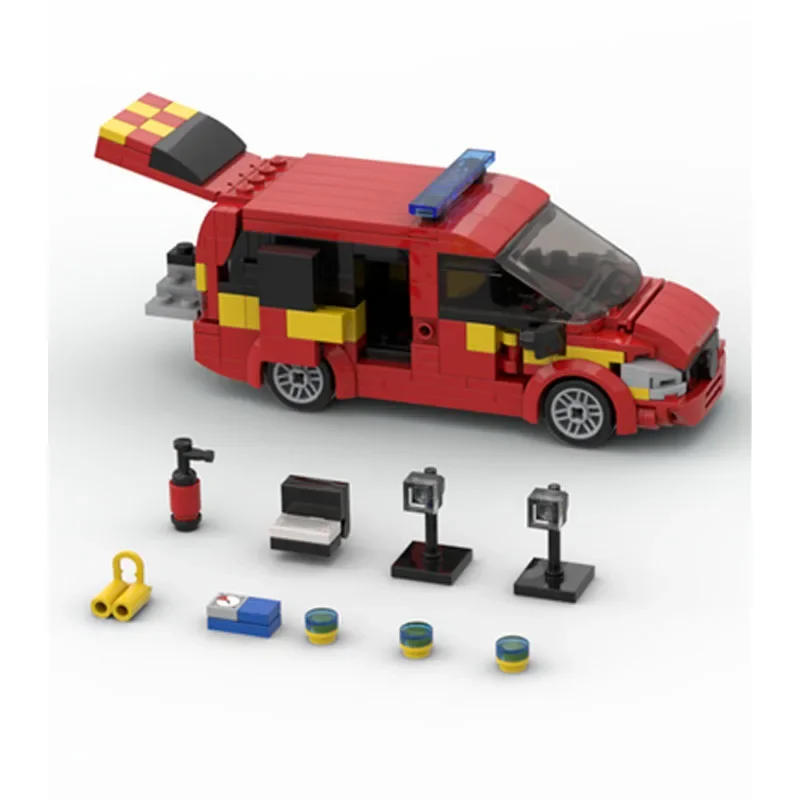 MOC Speed Champion MOC-98848 пожарная бригада командный автомобиль игрушечный строительный