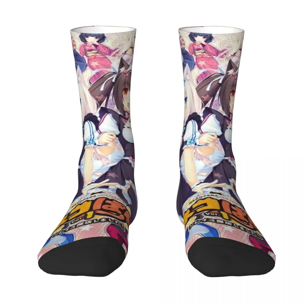 Аниме Nekoparas Kawaii милые модные повседневные носки с 3D принтом новинка