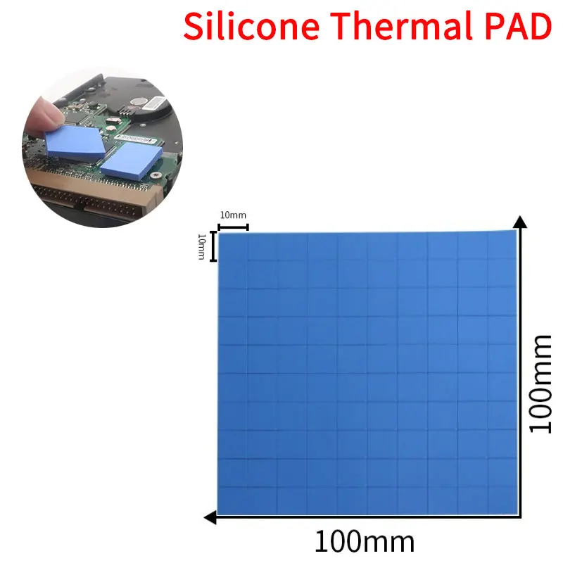 

1pcs GPU CPU Thermal Pad Double Side Adhesive Heatsink Cooling Conductive Silicone Pad Computer Host Radiator Heat transfer Tape