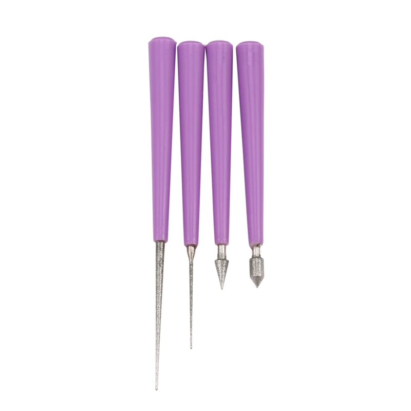 

4Pcs Diamond Tipped Bead Reamer Beading Hole Enlarger Tool For Diy Handmade Jewelry Tool
