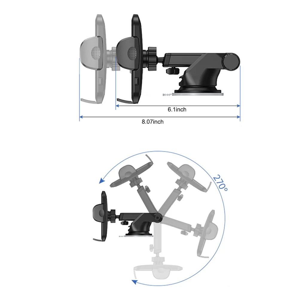 

Universal Car Adjustable Anti-slip Phone Holder Cellphone Dashboard Support Silicone Bracket Mount Smartphone Stand