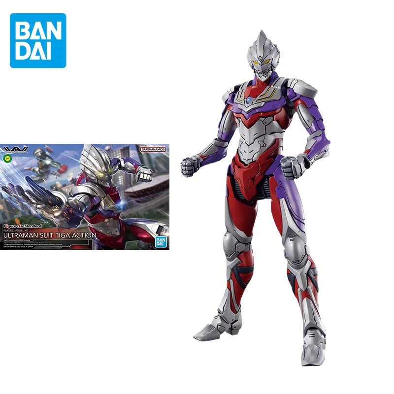 

Bandai Original Figure-rise Standard Anime Model ULTRAMAN SUIT TIGA ACTION Joints Movable Action Figure Toys Gifts for Children