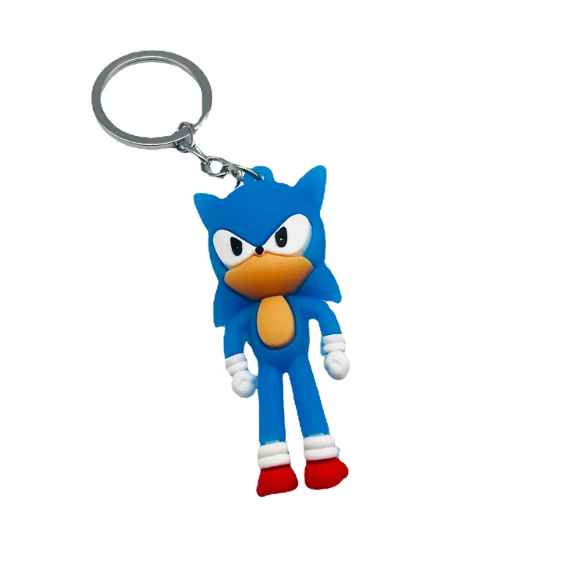 

Anime Cartoon Sonic The Doll Hedgehog Keychain Cute Keyring Bag Pendant Couple Car Keyholder Creative Bag Charm Accessories