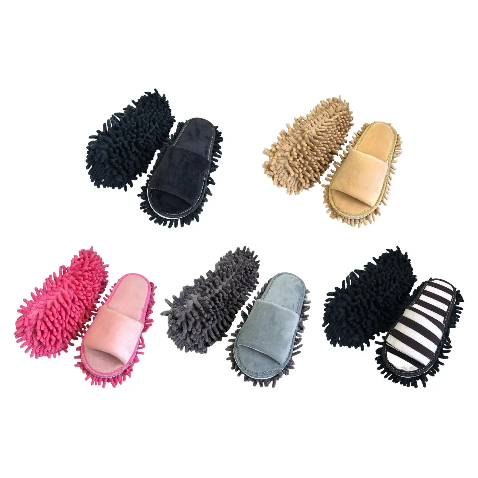 Open Toe Household Men Women Soft Comfortable Chenille Clean
